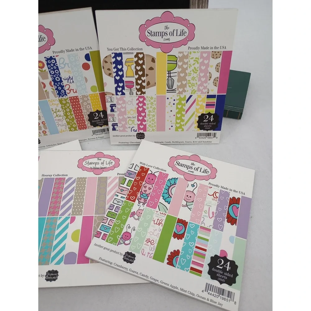 The Stamps of Life Paper Pad Bundle 6x6 Multicolor 5 Packs Scrapbooking Crafts
